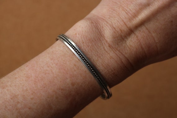 Sterling Coil Cuff / Navajo Style Silver Bracelet… - image 1