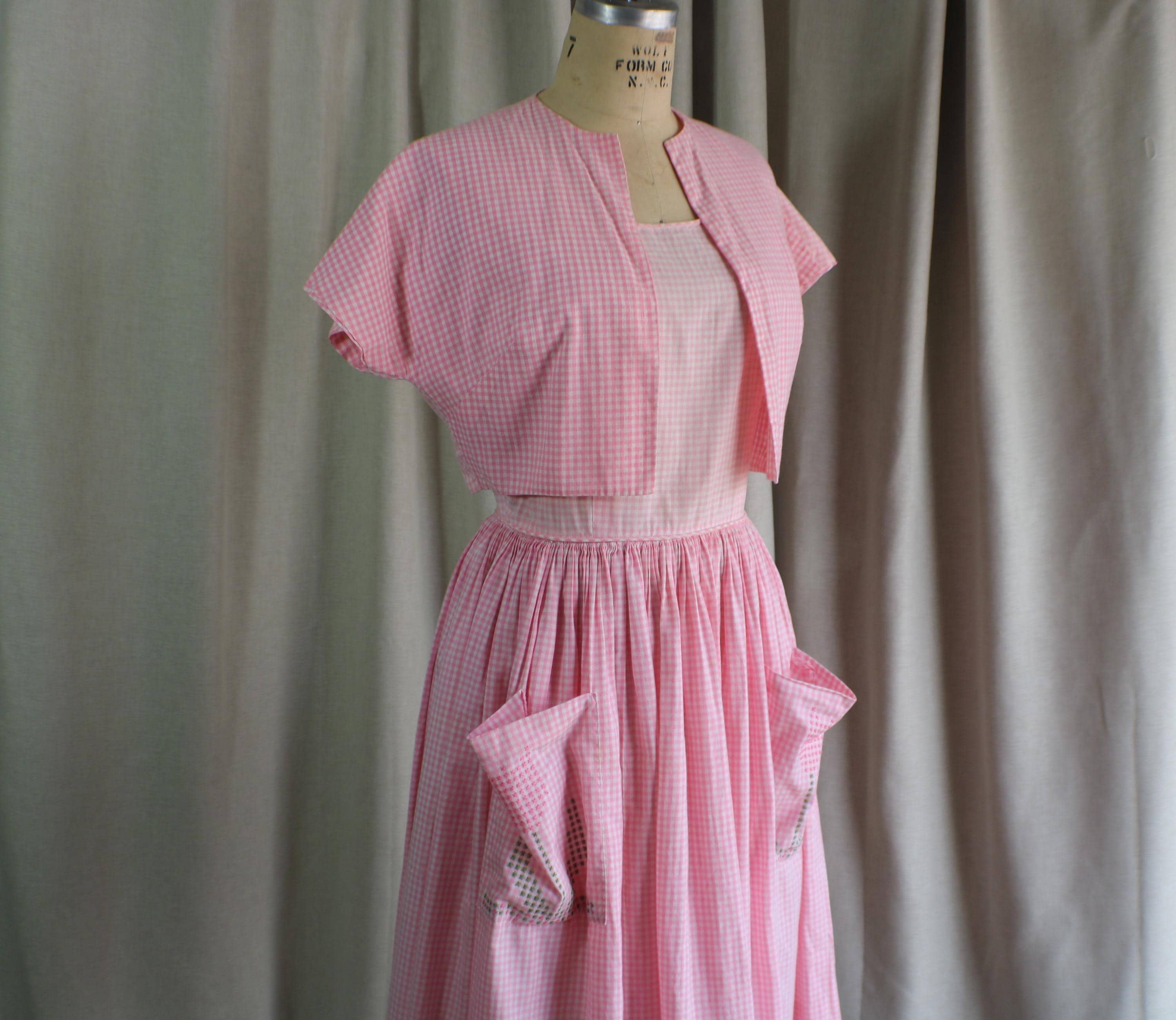 strapless open back dress Pink Gingham Off Shoulder Dress – Pink House Boutique