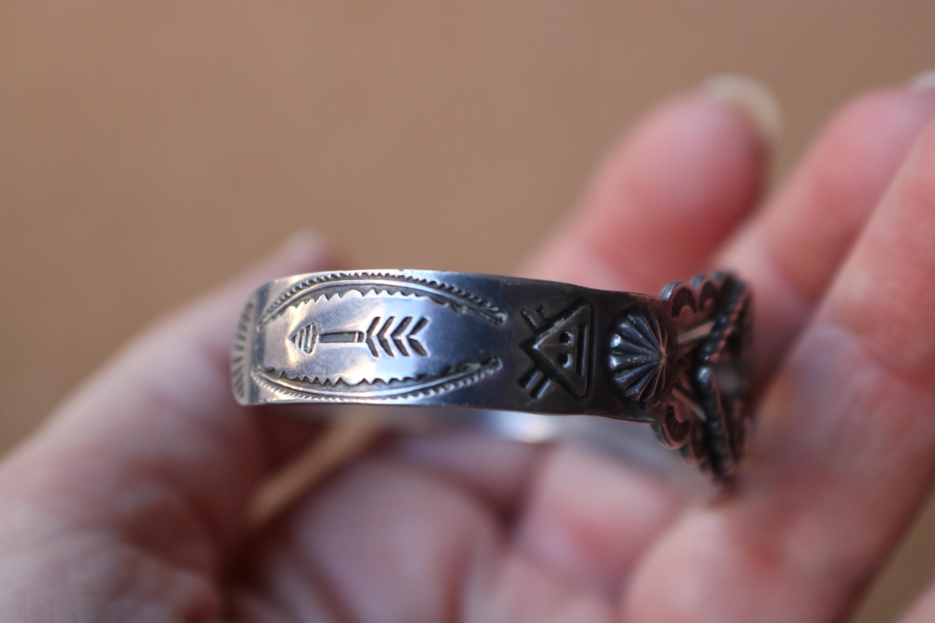 Vintage Arrow CUFF / Turquoise Fred Harvey Era Bracelet