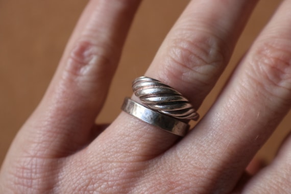 Sterling Band Ring / 90's Simple Silver Ring / Si… - image 1