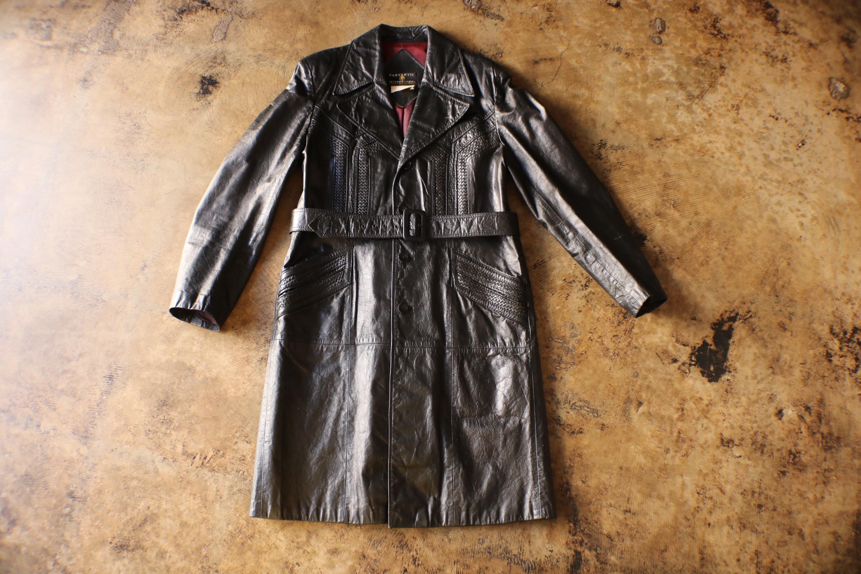 【70s】Euro Vintage All Leather TrenchCoat Vintage Brown Leather Maxi Trench Coat S/M – Reforme Studios