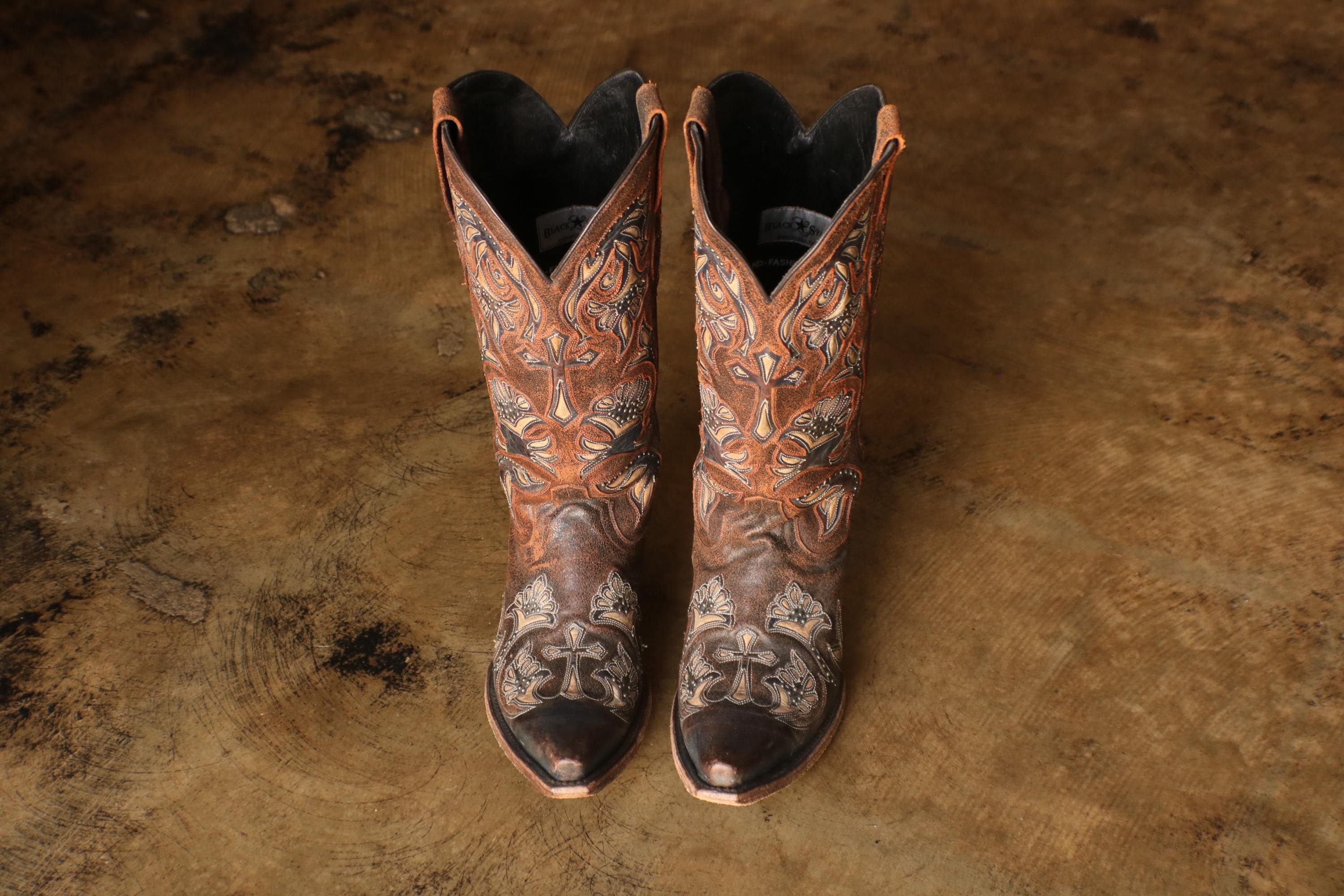 Vintage Studded Boots - Etsy