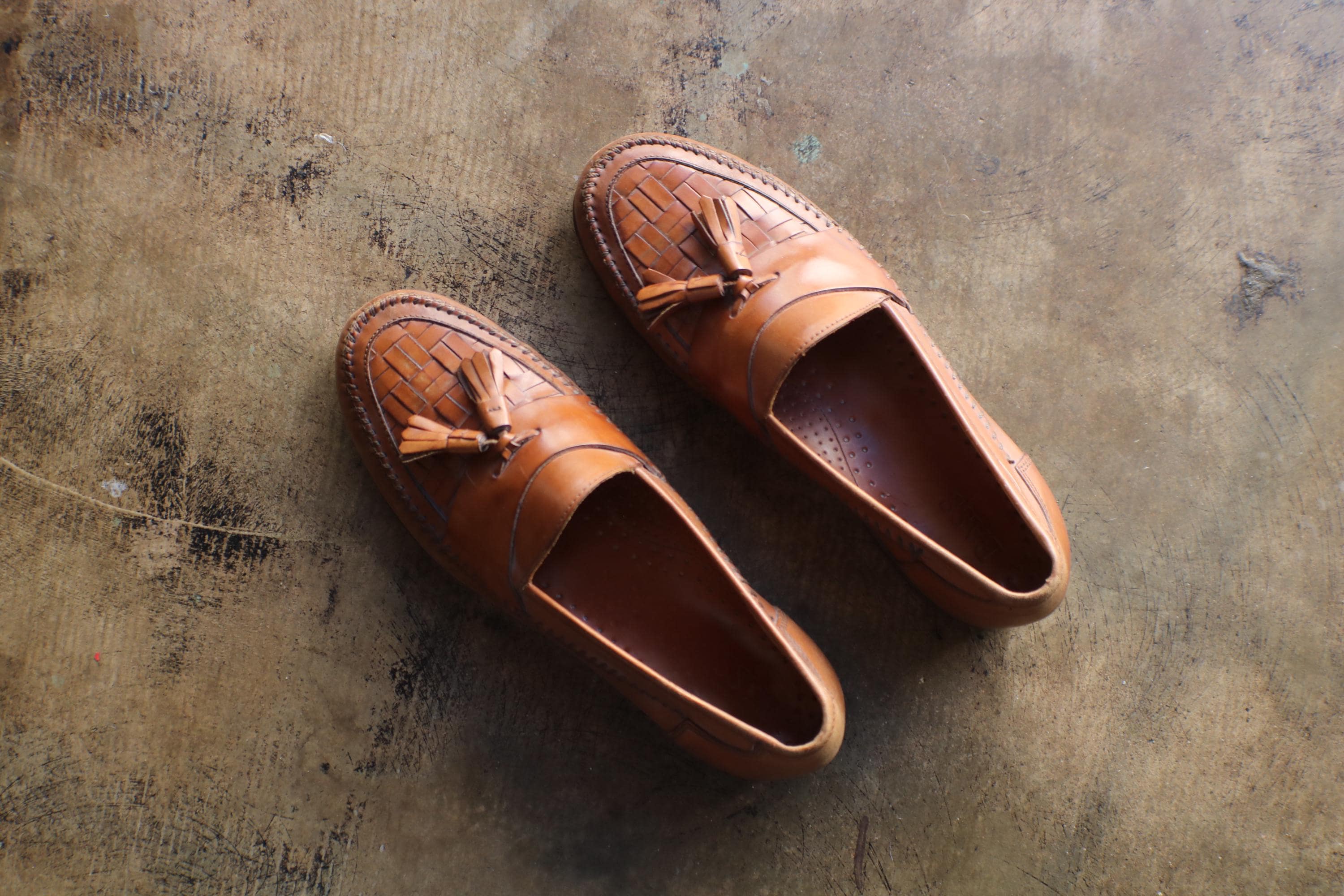 Allen Edmonds Men\'s Brown Naples Tassel Slipon Loafer Size 9.5D(41) Men main image 4