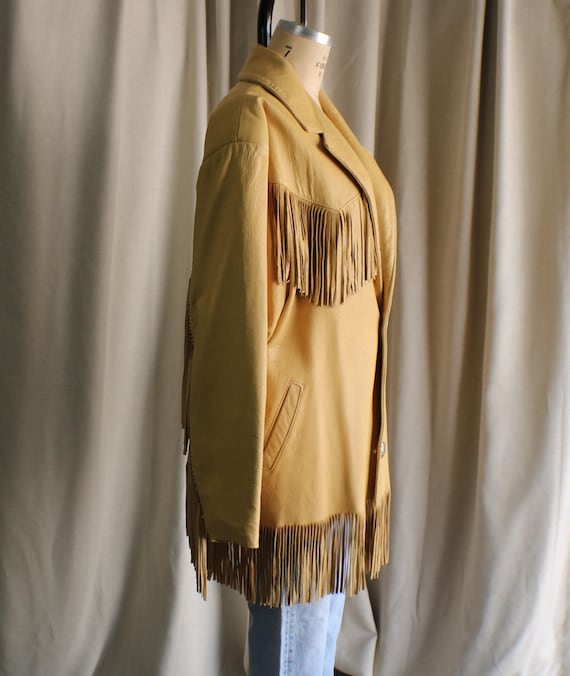 Fringed Leather JACKET , Double D Large Western C… - image 4