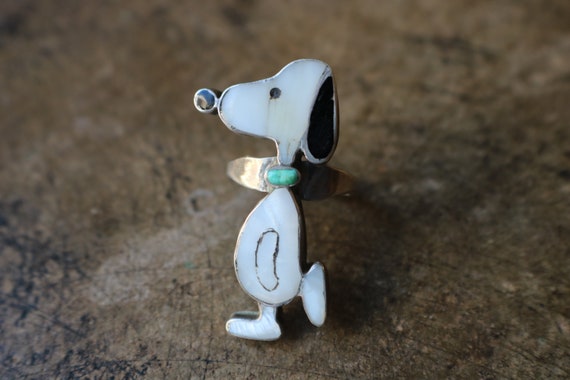 Snoopy Ring / Zuni Toons Jewelry / Southwestern In