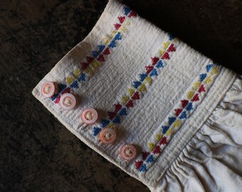 1930年代の刺繍チュニック / アンティーク東欧コットンブラウス