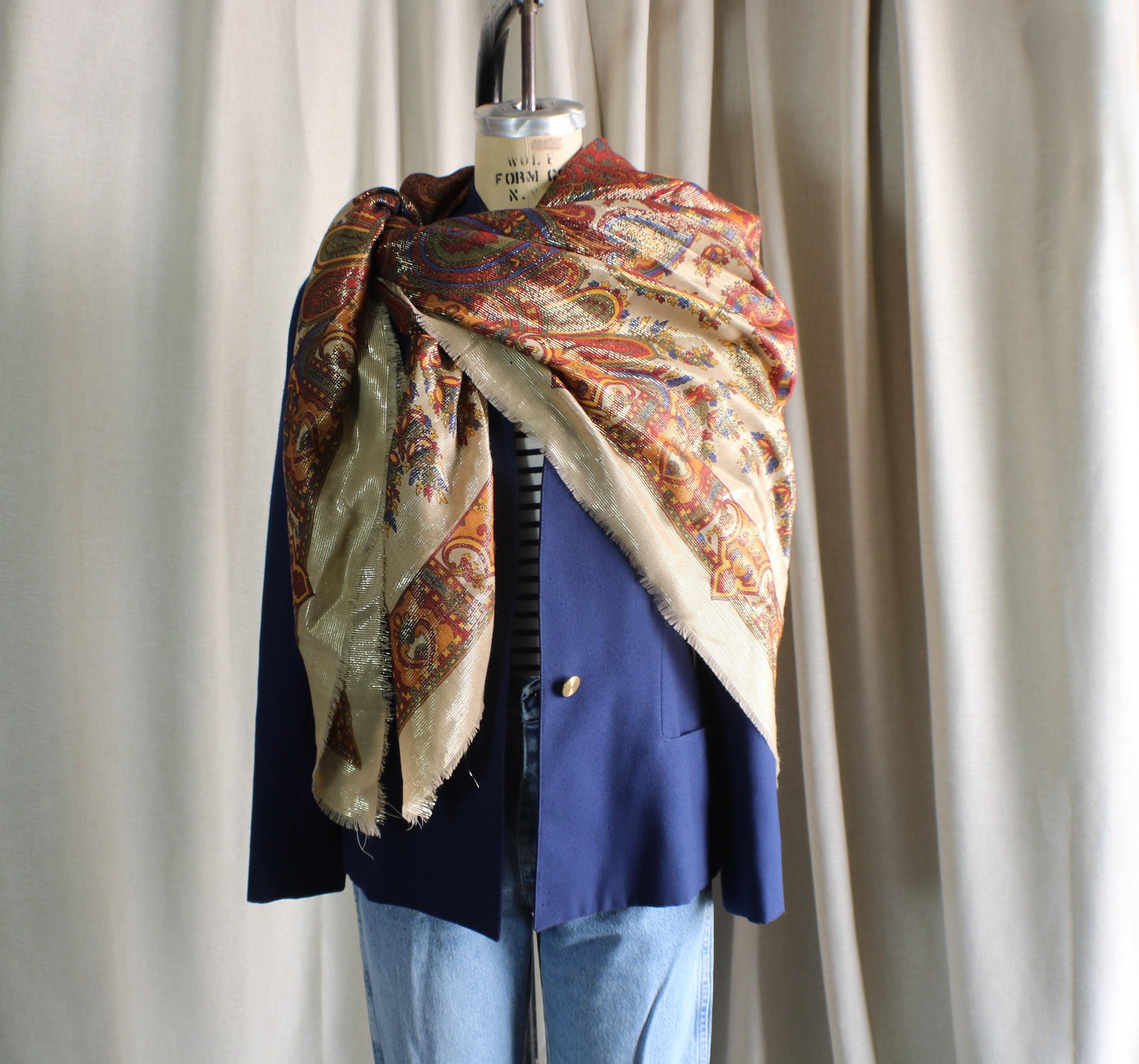 Echarpe vert POIS étole châle scarf femme cachemire laine