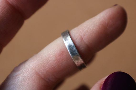 Sterling Band Ring / 90's Simple Silver Ring / Si… - image 5