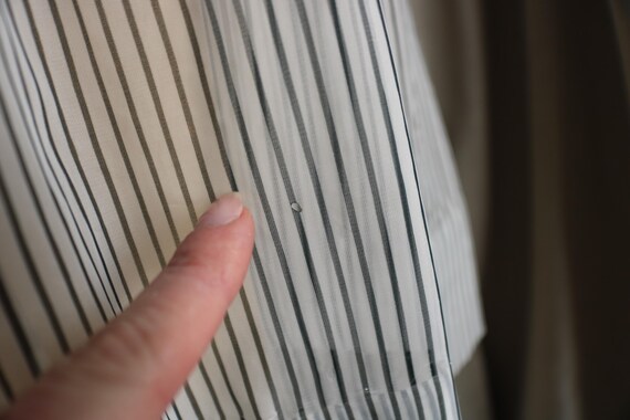 Black A Line Stripe 1950s Dress with Sleeves