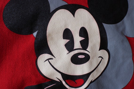 Vintage Mickey Mouse Sweatshirt / Red Mickey Swea… - image 2