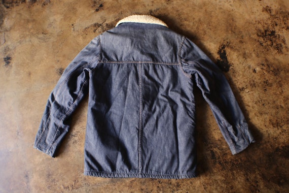 70's Men's Denim Jacket with Faux Shearling / Vin… - image 2