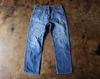 Jeans vintage Wranglers, denim consumato, taglia 34 x 30