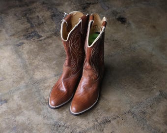 Vintage cowboystövlar, 8 1/2 till 9 westernstövlar, 1970-talet