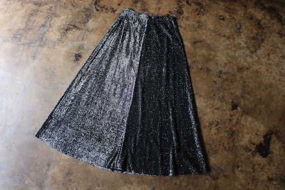 Silver Black Lurex Matching Set / Metallic 70's L… - image 5