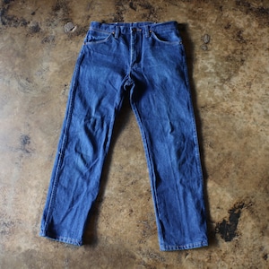 Vintage Wranglers Jean&#39;s / Dark Wash DENIM / High Waist Blue Jeans / Size 33 x 30