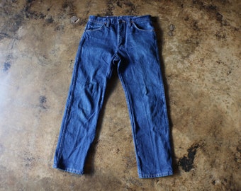Vintage Wranglers Jean's , Dark Wash DENIM , High Waist Size 33 x 30
