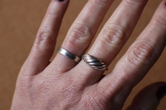 Sterling Band Ring / 90's Simple Silver Ring / Si… - image 6