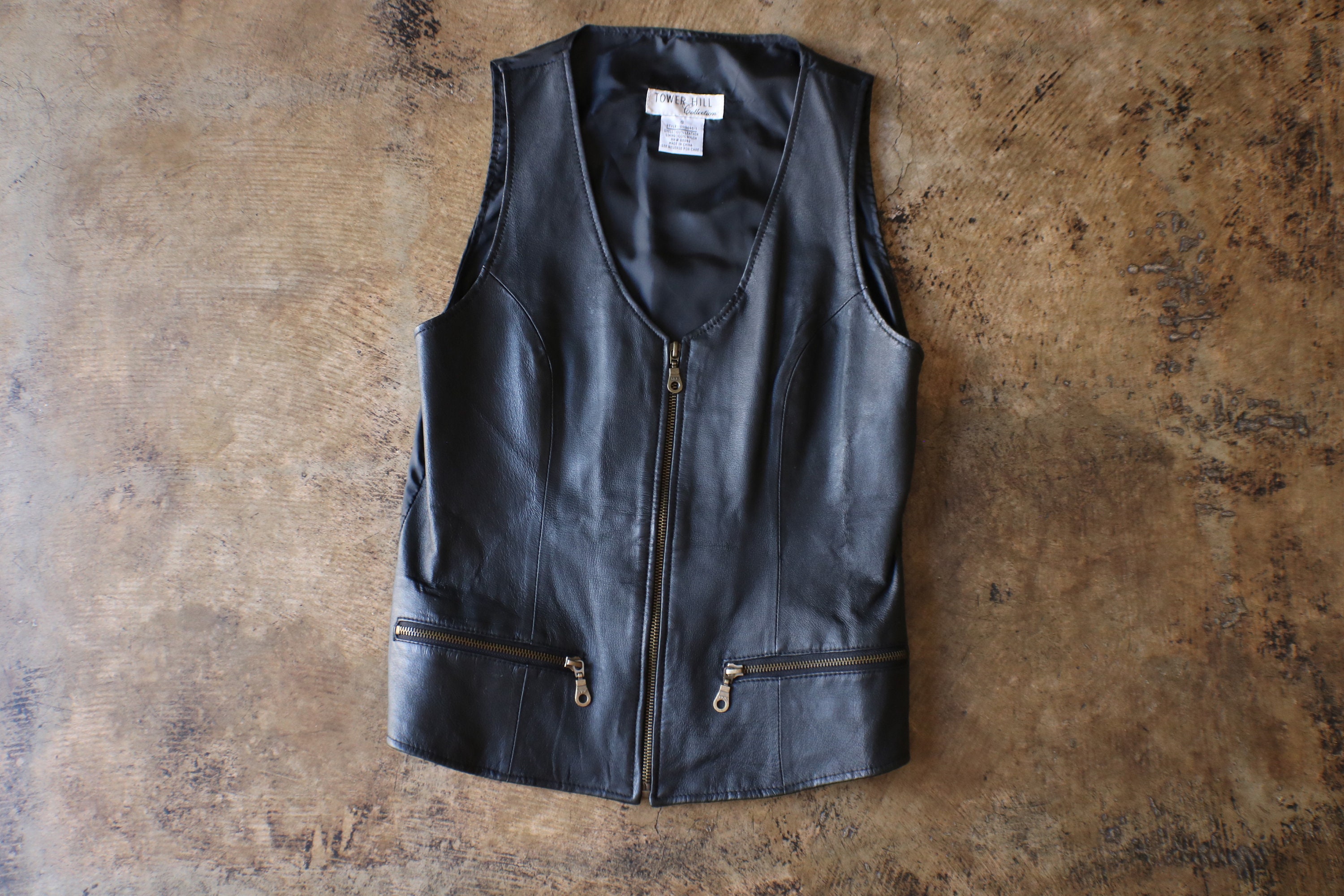90s Leather Vest - Etsy 90s Leather Vest - Etsy