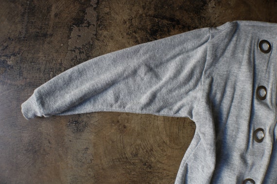 Two Piece Sweat Suit Grommet Set / Gray Sweatshir… - image 5