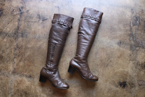 Women's 70's Leather Tall Boots