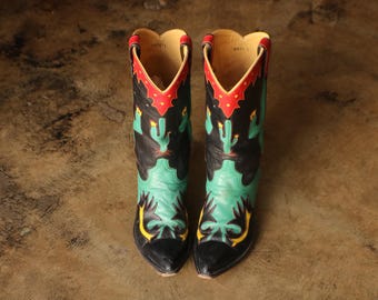 Rocket Buster Boots , Women's Cactus Cowboy Boots, 9 1/2