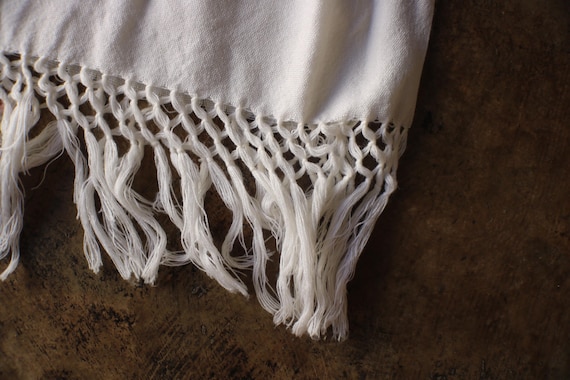 Embroidered Cotton DRESS / Vintage Bohemian Fring… - image 7