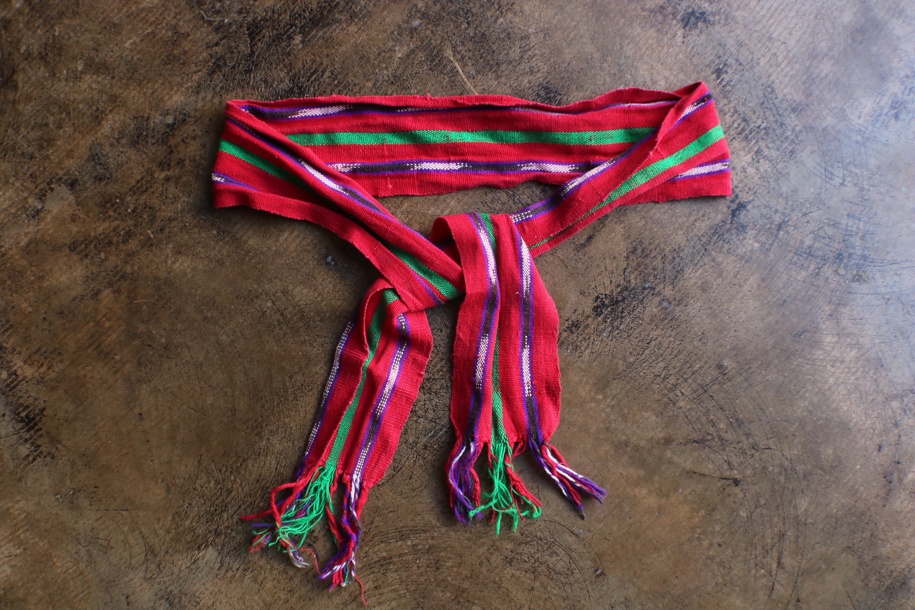 Southwest Belt / Vintage Woven Textile Belt / Colorful 80