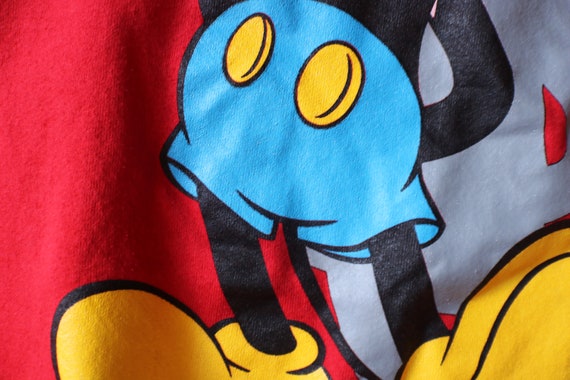 Vintage Mickey Mouse Sweatshirt / Red Mickey Swea… - image 3