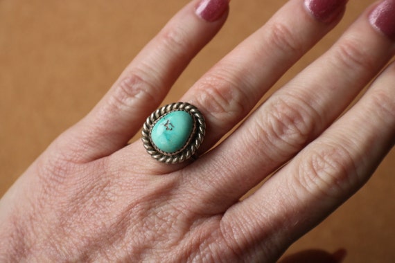 Vintage Turquoise Ring /Simple Southwest Jewelry … - image 2