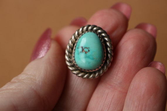 Vintage Turquoise Ring /Simple Southwest Jewelry … - image 3