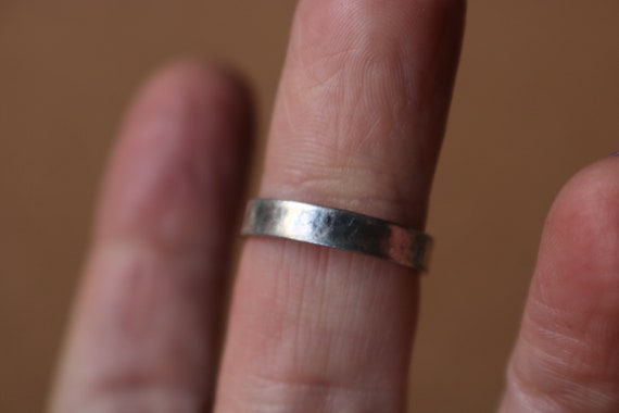 Sterling Band Ring / 90's Simple Silver Ring / Si… - image 4