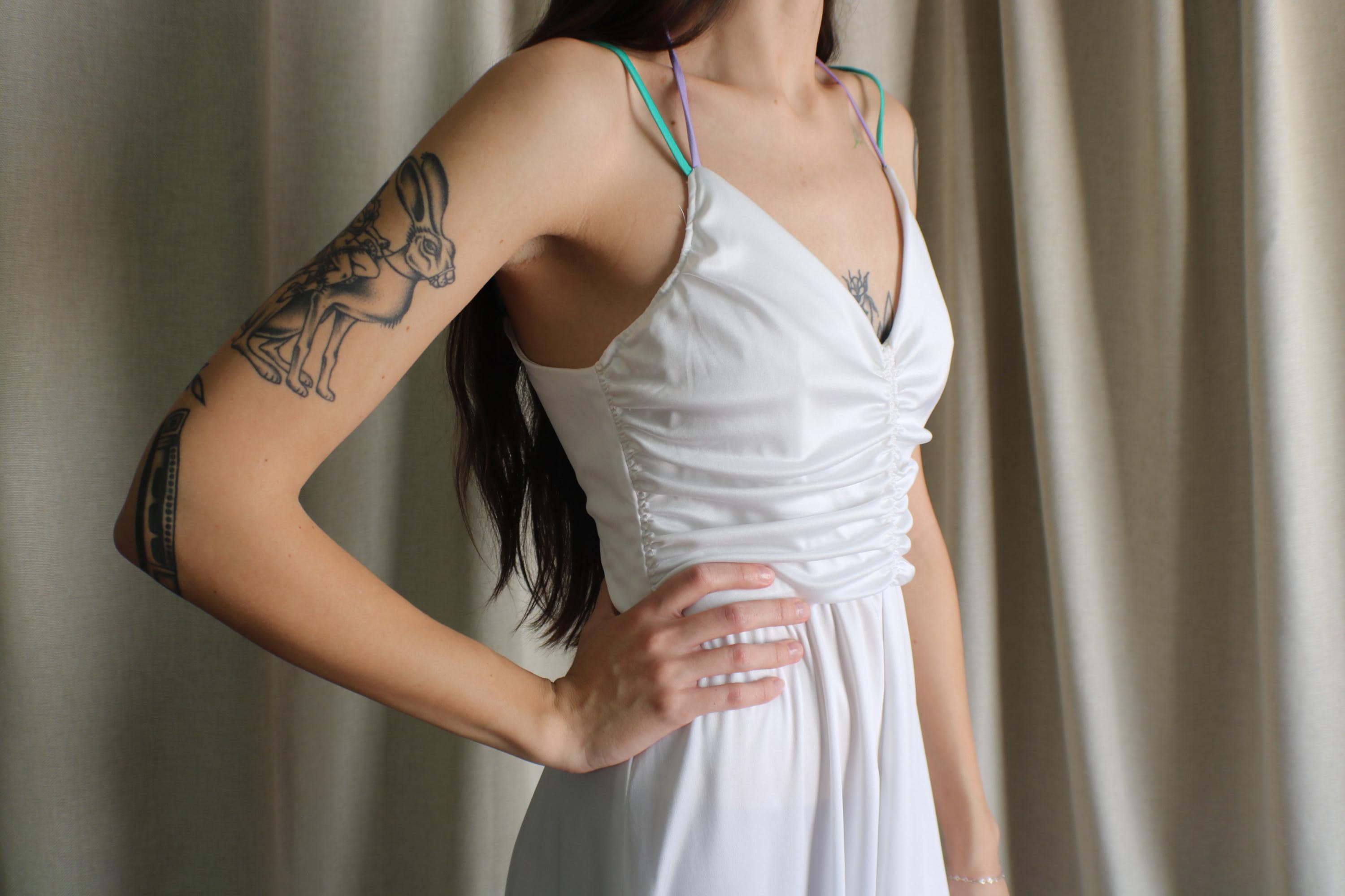 short white tiered dress Sassy Shortcake Sweet Sorbet Dress
