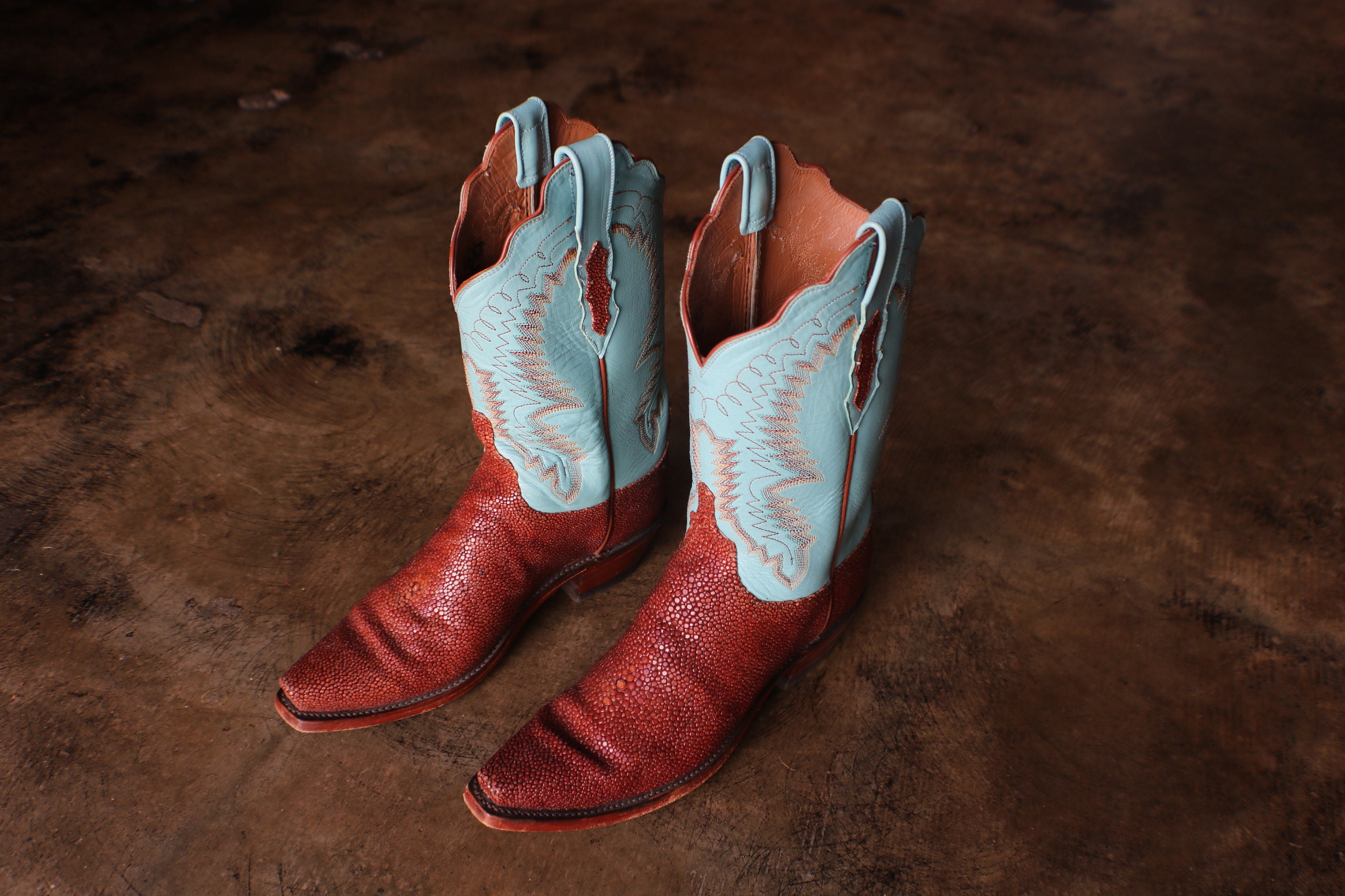 1/2 B Stingray Cowboy BOOTS Lucchese Western Leather Boots