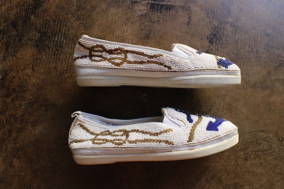 Size 5 1/2 Beaded Loafer / Vintage Women's Anchor… - image 5