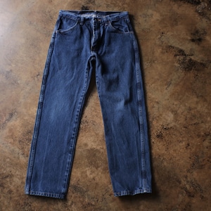 Vintage Rustler Jean&#39;s / Dark Wash Blue Jeans / Size 31 x 29 / High Rise Denim