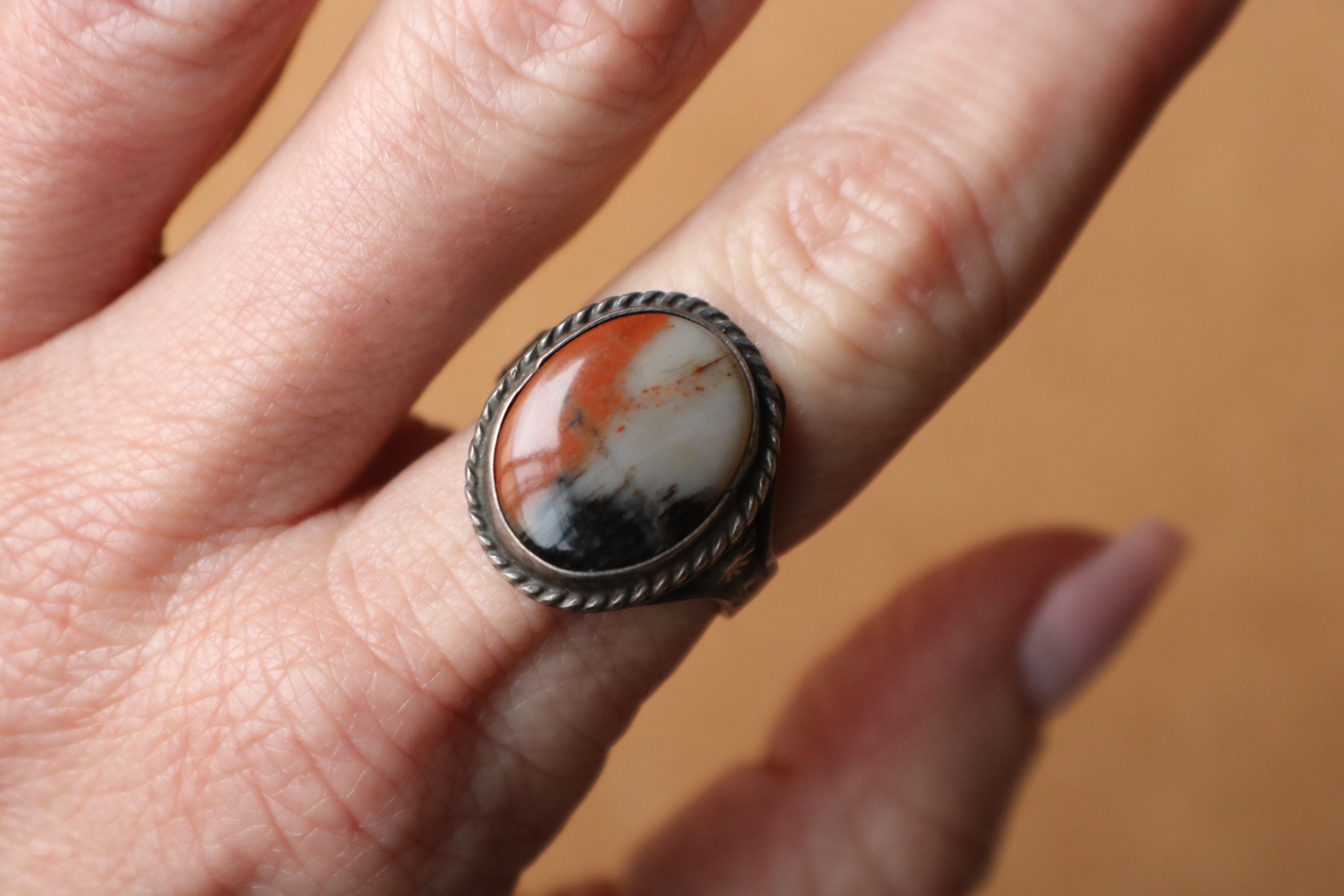 Petrified Wood RING / 1940
