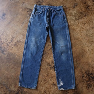 Vintage Denimwork  / Size 30X 30 Jeans / Medium Wash Distressed Rustlers