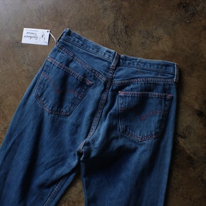 Levis 501 Jeans, 90's Dark Wash DENIM , Levis Red Stitch Denim 31 x 34 image 7