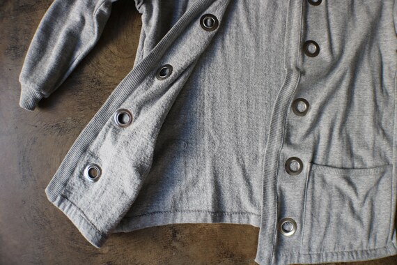 Two Piece Sweat Suit Grommet Set / Gray Sweatshir… - image 4