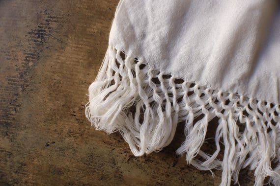 Embroidered Cotton DRESS / Vintage Bohemian Fring… - image 5