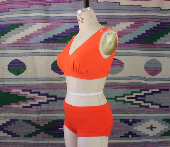 1970's Dead Stock Bikini / Orange Vintage Two-Piec