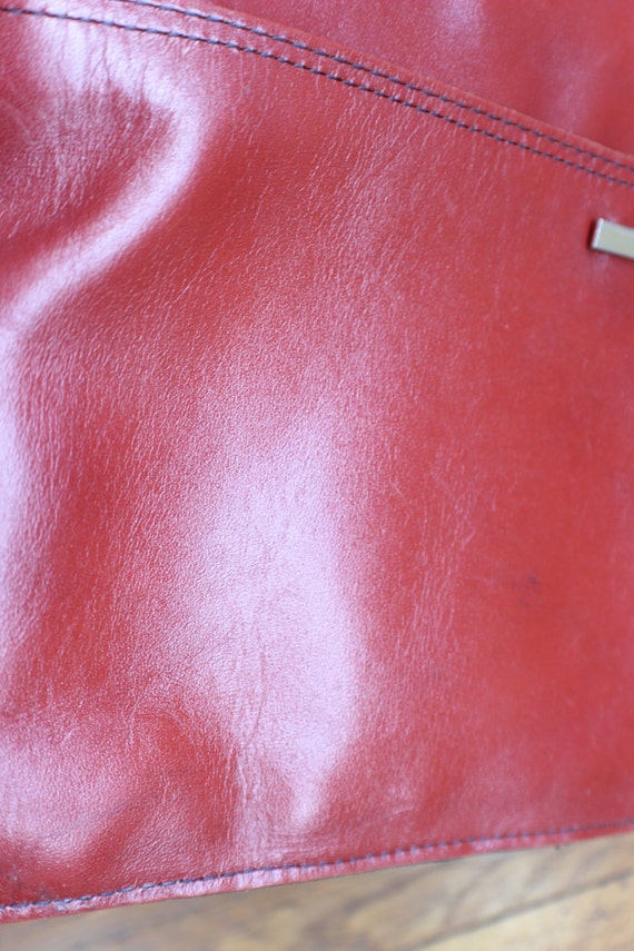 Vintage Leather CLUTCH / Burnt Umber Purse Women'… - image 3