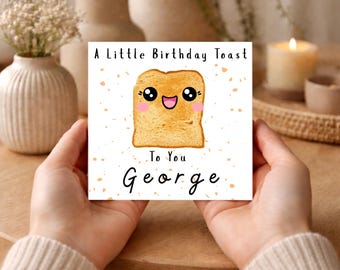 Personalized Birthday Card - Toast Design