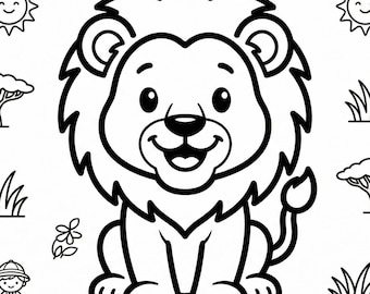 Baby Animals Coloring Set – 10 Kids Printable Pages