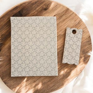 Muted Blue Boho Floral FL17 | Water-Soluble Transfer Paper for Polymer Clay | Image Transfer