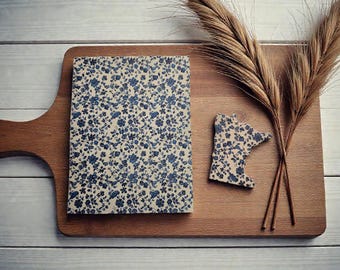 Blue Vintage Floral FL33 | Water-Soluble Transfer Paper for Polymer Clay | Image Transfer