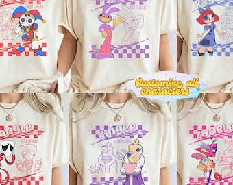 Personalized The Amazing Digital Circus Shirt, Pomni Jax Ragatha Gangle Kinger Zooble Shirt, TADC Characters Shirt, Circus Birthday Tee Gift