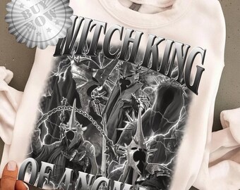 Limited Witch-king of Angmar Vintage Shirt, Black Captain Gifts for Woman and Man, Retro King of Angmar Gift, King Angmar 90s Bootleg Shirt