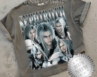 Sephiroth Vintage 90s Bootleg Graphic Style T-shirt, Final Fantasy VII Sephiroth Homage Gifts For Man and Women Unisex T-Shirt