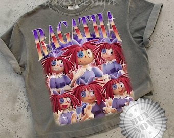 Camiseta pirata de Ragatha The Amazing Digital Circus, sudadera con personajes de TADC, regalo para fans del circo, regalo de cumpleaños de anime para niño o niña fan.